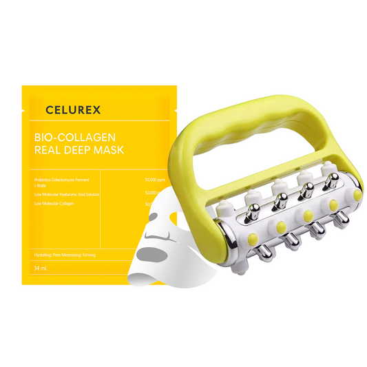 Celurex Cellulite Roller & Collagen Mask Bundle