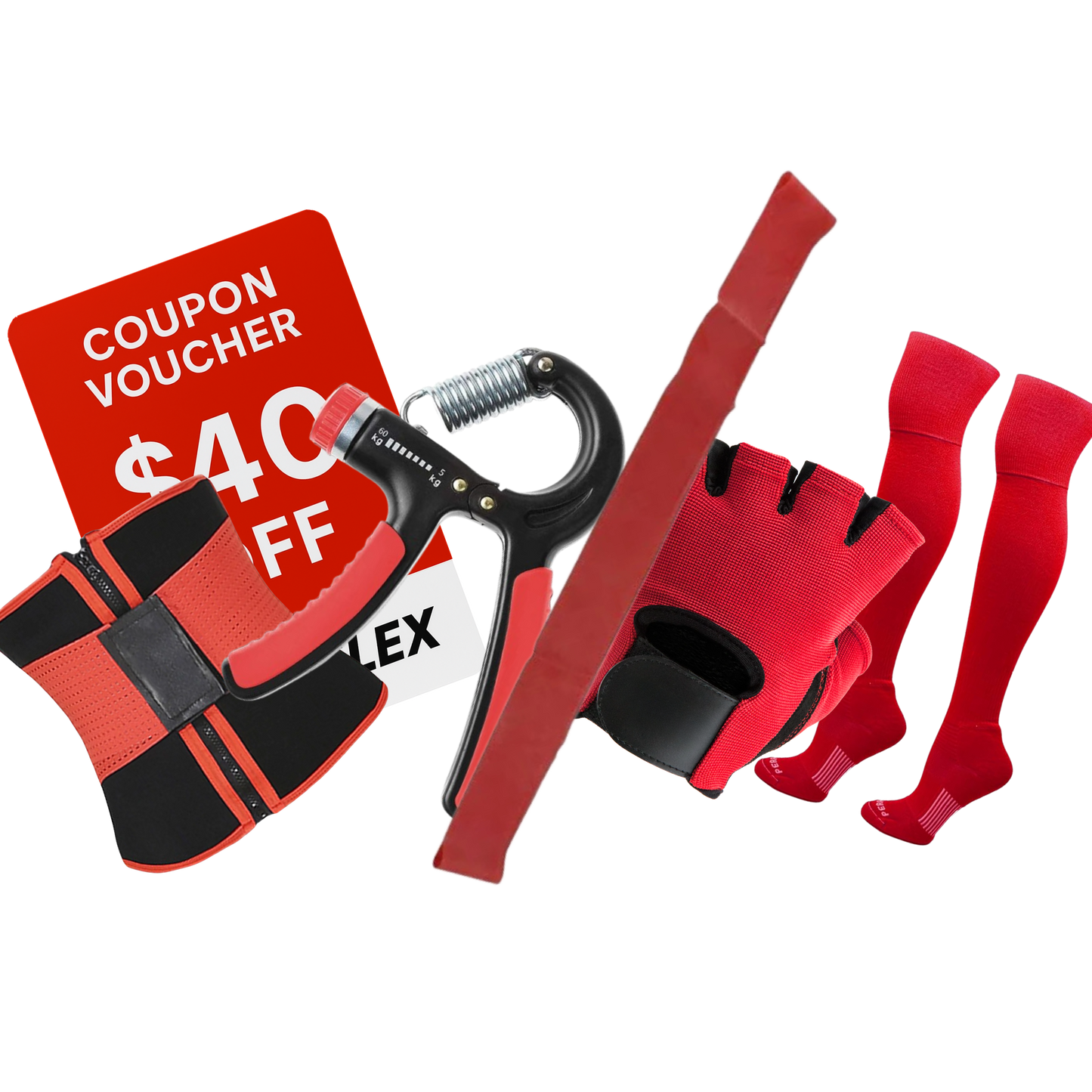 RotaFlex Hand Gripper, Exercise E-Book + Video Guide, $40 Gift Card, Resistance Bands, and Workout Gloves