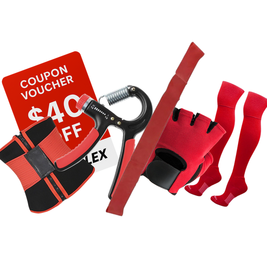 RotaFlex Hand Gripper, Exercise E-Book + Video Guide, $40 Gift Card, Resistance Bands, and Workout Gloves