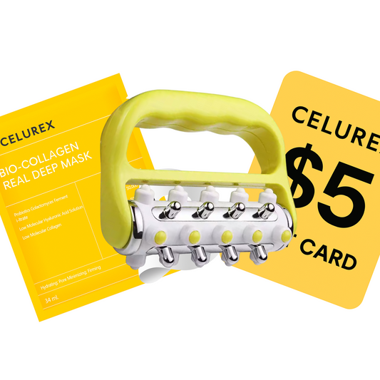 Celurex Cellulite Roller, Collagen Mask, and $5 Gift Card