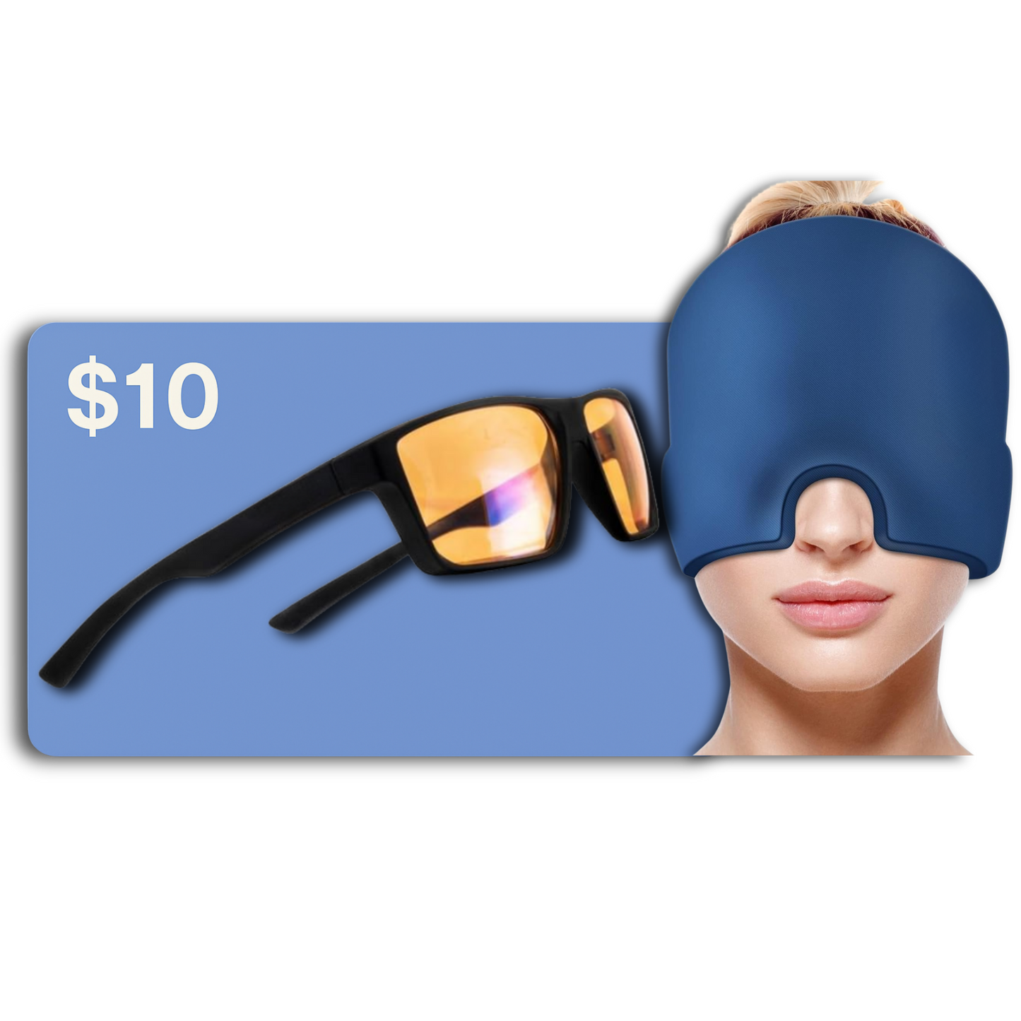 Lani $10 Gift Card, Migraine Relief Cap, and Migraine Glasses