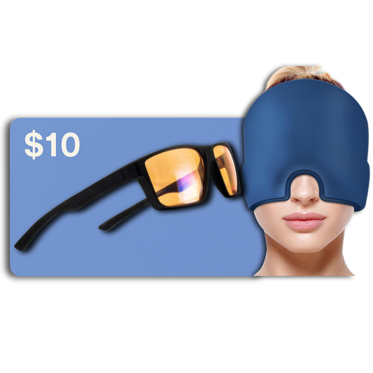 Lani $10 Gift Card, Migraine Relief Cap, and Migraine Glasses