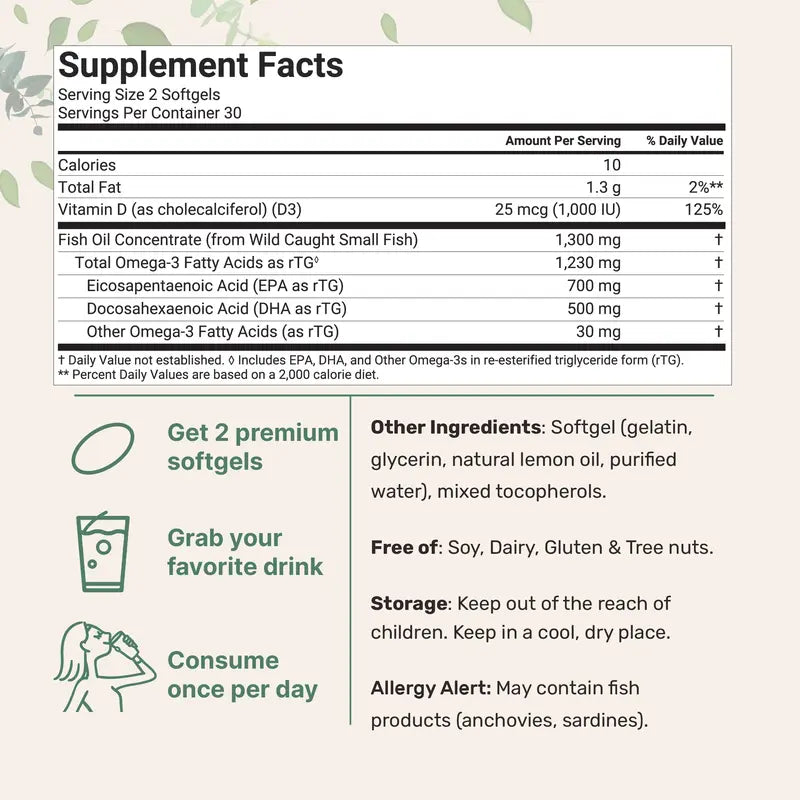 Lani Omega 3 Fish Oil Capsules