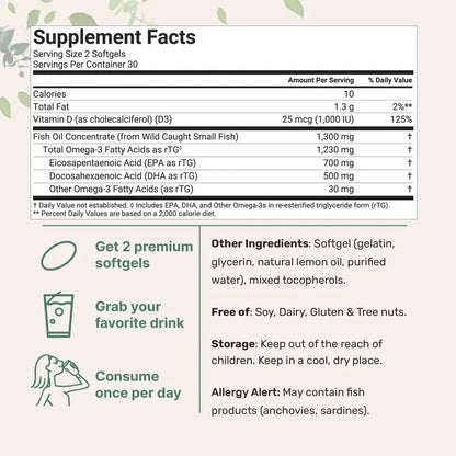 Lani Omega 3 Fish Oil Capsules
